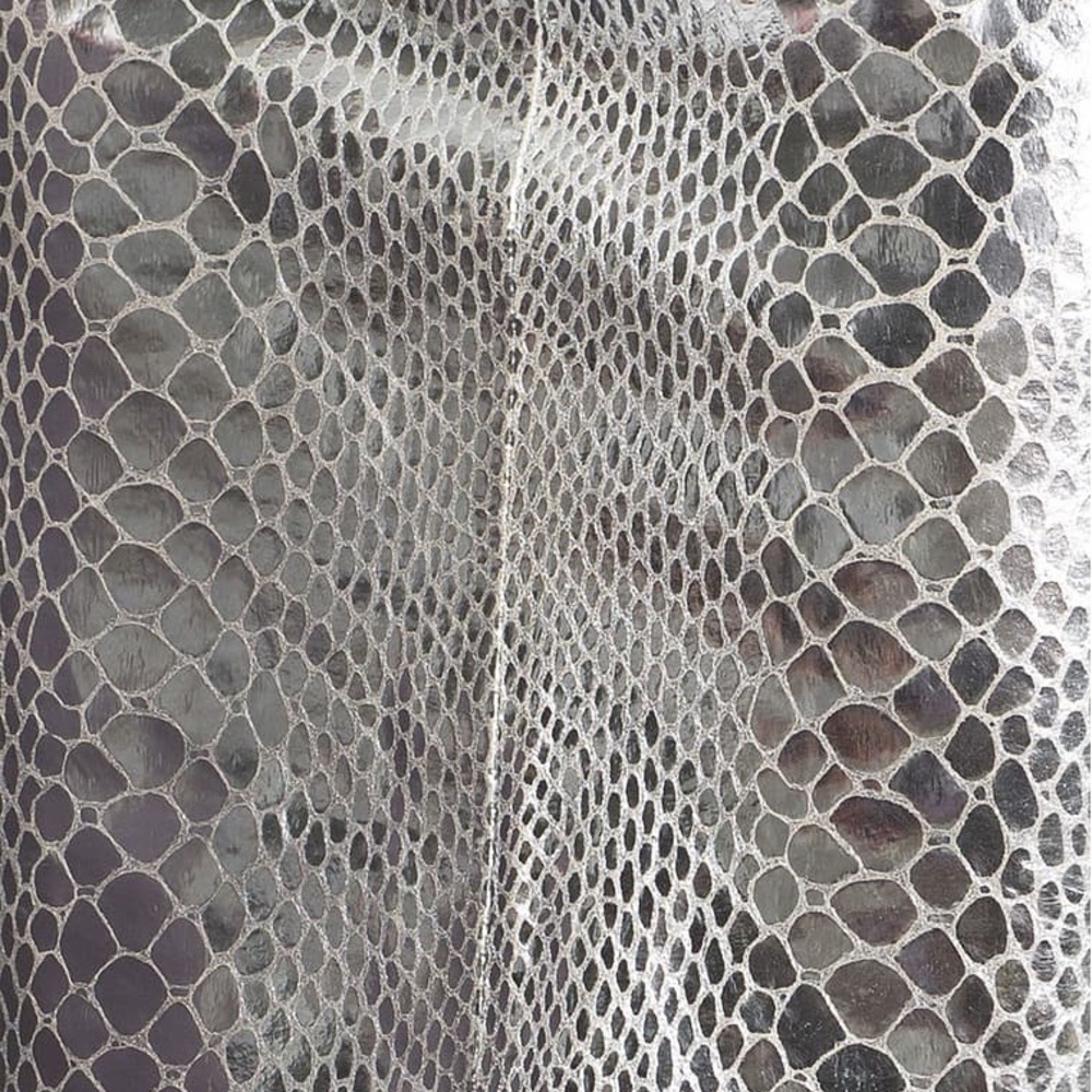 Milly Metallic Python Leather Skirt - image 7